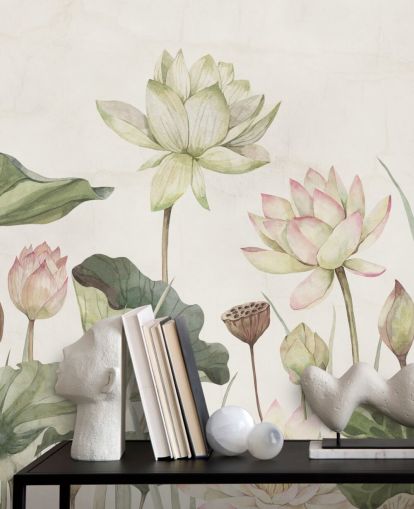 delicate water lilies wall mural delicate water lilies wall mural