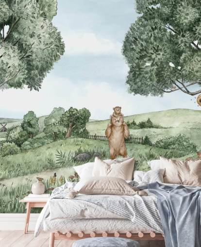 Bears & Bees Wandbild 