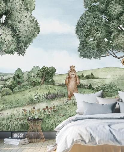 Mural de pared Osos y abejas 