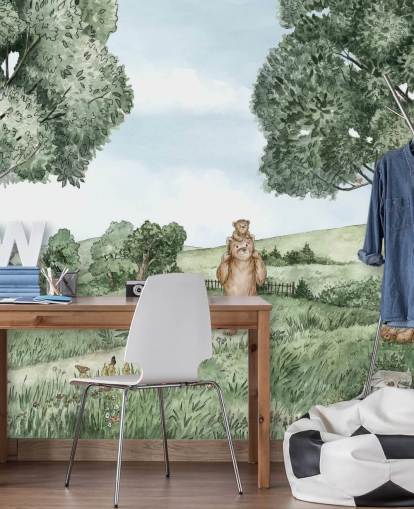 Bears & Bees Wall Mural 