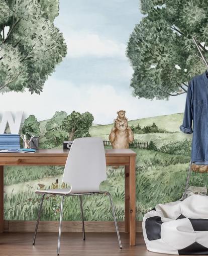 Bears & Bees väggmålning 