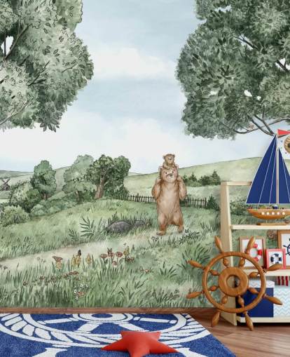 Bears & Bees Wandbild 