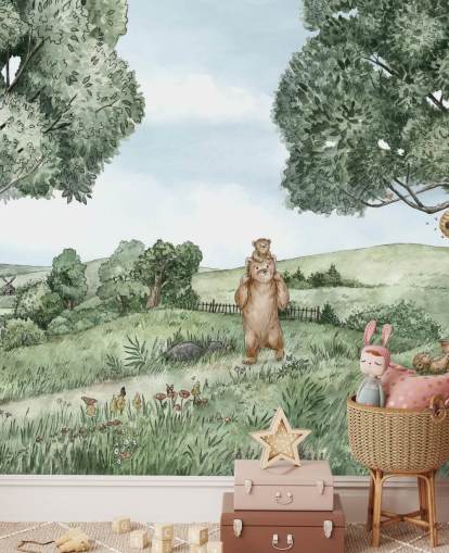 Bears & Bees Wandbild 