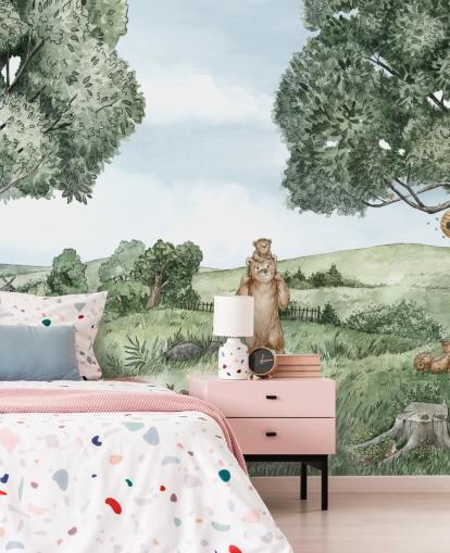 Bears & Bees Wall Mural 