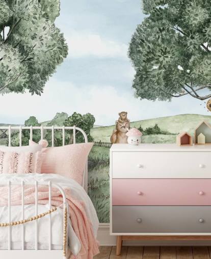 Bears & Bees Wandbild 