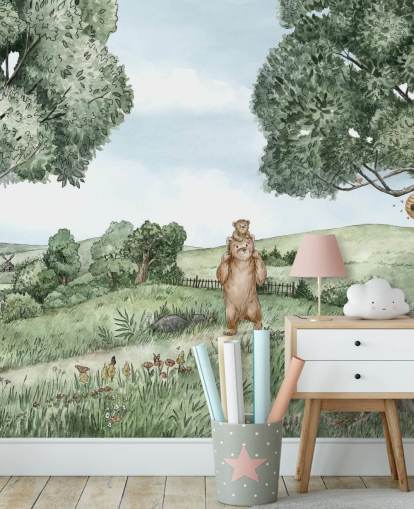 Bears & Bees Wall Mural 