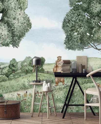 Bears & Bees Wall Mural 