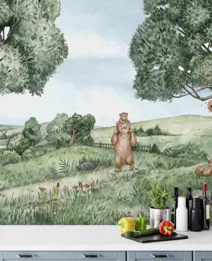 Bears & Bees Wall Mural 