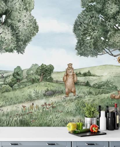 Decorazione murale con orsi e api Decorazione murale con orsi e api