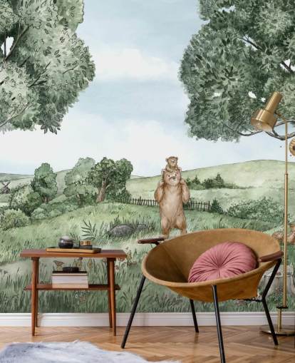 Decorazione murale con orsi e api Decorazione murale con orsi e api