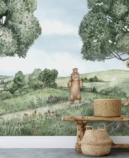 Bears & Bees Wall Mural Bears & Bees Wall Mural