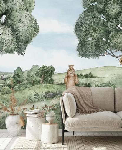 Bears & Bees Wall Mural Bears & Bees Wall Mural