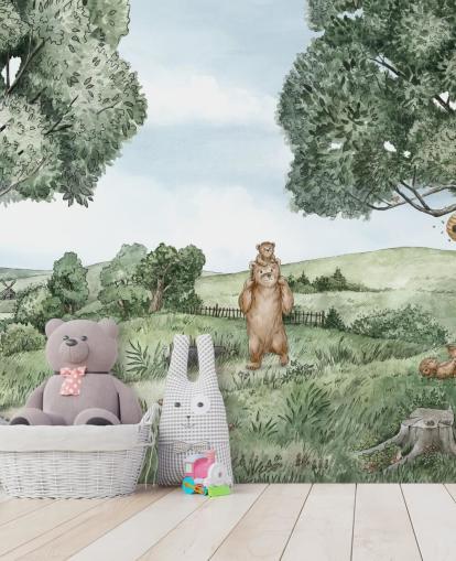 Bears & Bees veggmaleri 