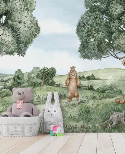 Bears & Bees Wandbild 