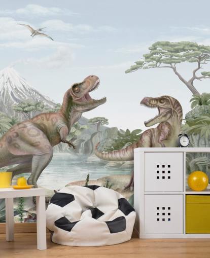 t. rex seinämaalaus lapsille t. rex seinämaalaus lapsille