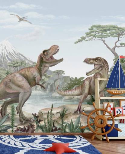 t. rex väggmålning för barn t. rex väggmålning för barn