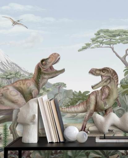 t. rex wall mural for kids