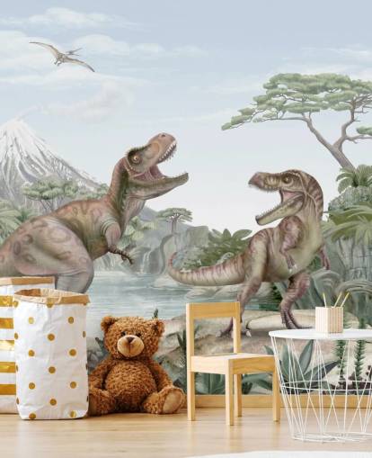 t. rex muurschildering voor kinderen t. rex muurschildering voor kinderen