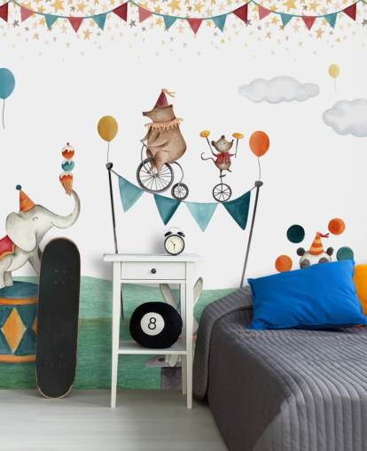 joli papier peint mural de cirque