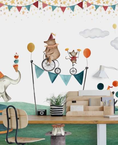 cute circus wallpaper mural cute circus wallpaper mural