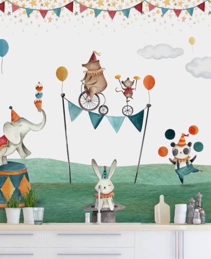 cute circus wallpaper mural cute circus wallpaper mural