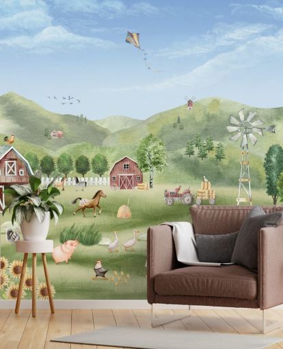 joli papier peint mural de ferme joli papier peint mural de ferme