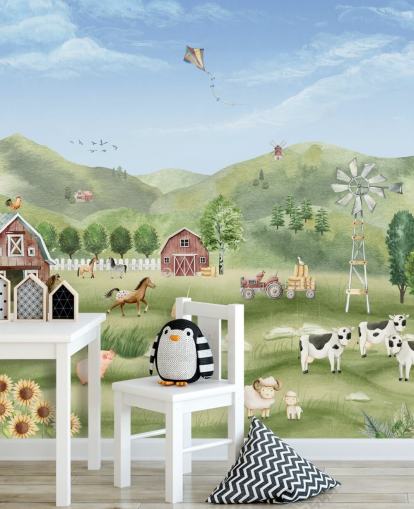 joli papier peint mural de ferme joli papier peint mural de ferme