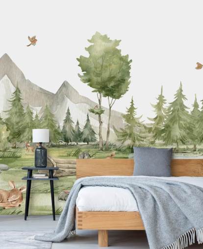 cute woodland animal wallpaper mural cute woodland animal wallpaper mural
