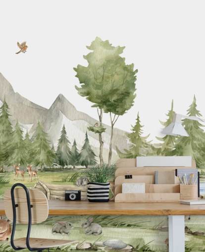 cute woodland animal wallpaper mural cute woodland animal wallpaper mural