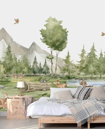 cute woodland animal wallpaper mural cute woodland animal wallpaper mural