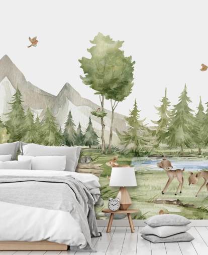 joli papier peint animalier des bois