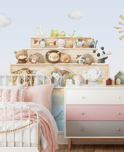 noahs ark animal wallpaper mural noahs ark animal wallpaper mural