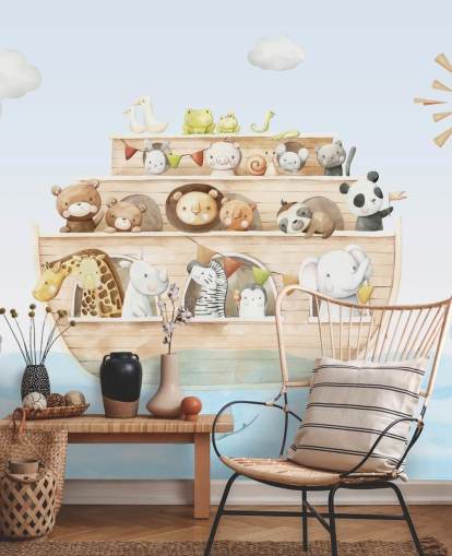 noahs ark animal wallpaper mural