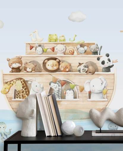 noahs ark animal wallpaper mural
