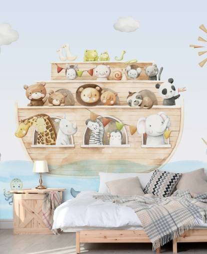 noahs ark animal wallpaper mural noahs ark animal wallpaper mural