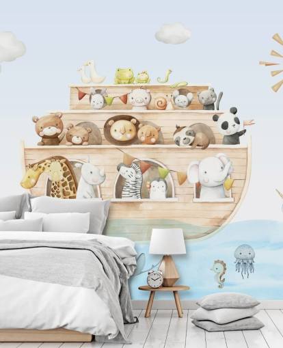 noahs ark animal wallpaper mural noahs ark animal wallpaper mural