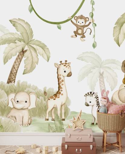 joli papier peint animalier safari