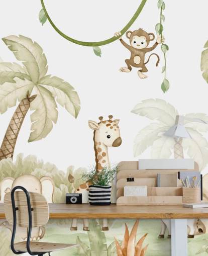 cute safari animal wallpaper mural cute safari animal wallpaper mural
