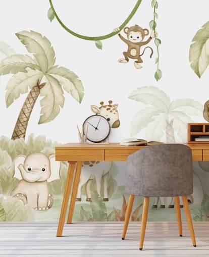 joli papier peint animalier safari