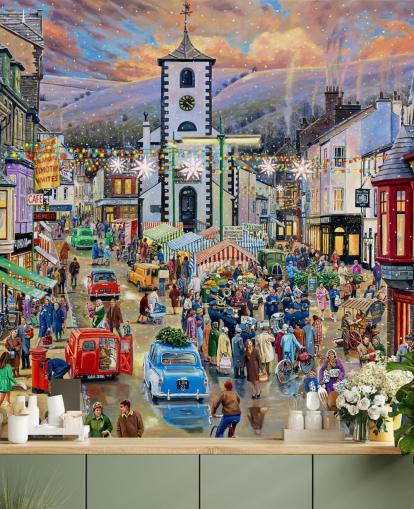 Decorazione murale del mercatino di Natale di Keswick