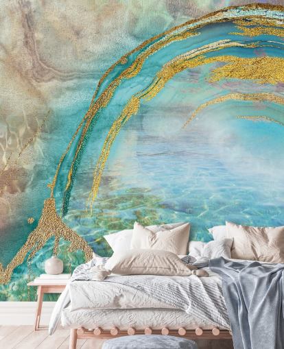 fresque murale bleue abstraite fresque murale bleue abstraite