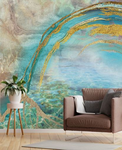 fresque murale bleue abstraite fresque murale bleue abstraite