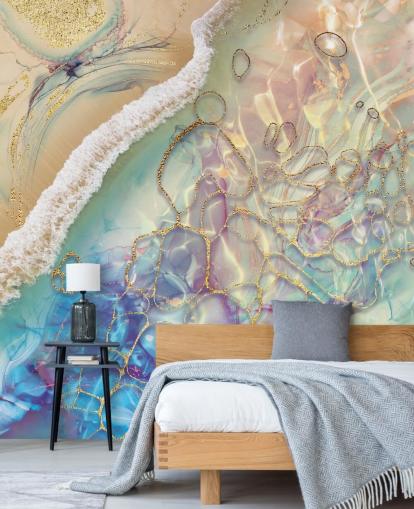 mural de pared abstracto pastel