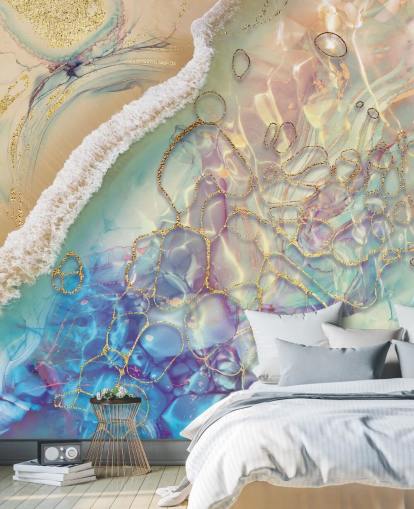 pastel abstract wall mural