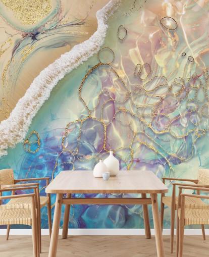 pastel abstract wall mural