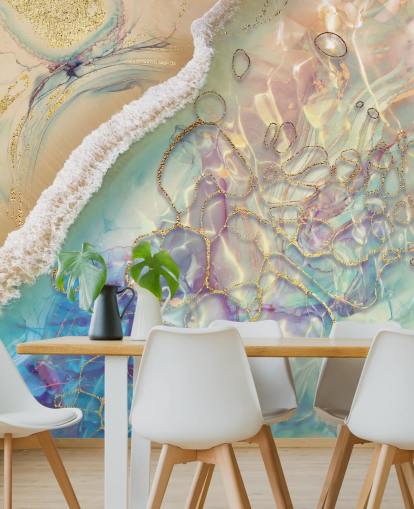 pastel abstract wall mural