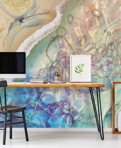 pastel abstract wall mural