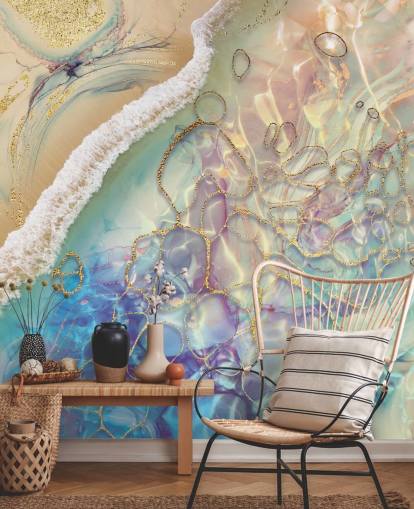 pastel abstract wall mural