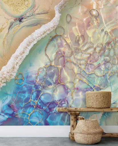 pastel abstract wall mural
