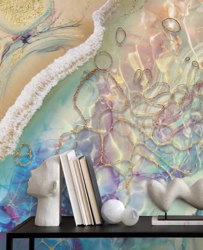 pastel abstract wall mural